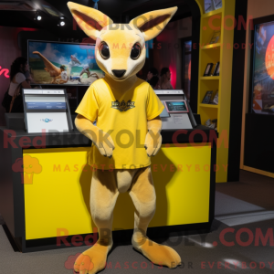 Yellow Kangaroo mascot...