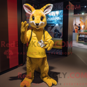 Yellow Kangaroo mascot...