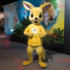 Yellow Kangaroo mascot...