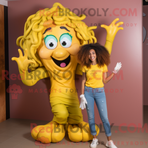 Geel Medusa-mascottekostuum...
