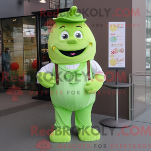 Lime grønn sjokolade maskot...