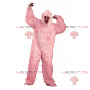 Mascotte de gorille rose - Redbrokoly.com