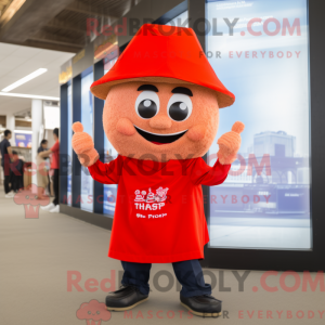 Red Pad Thai mascot costume...