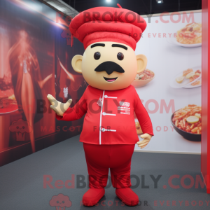 Red Pad Thai mascot costume...