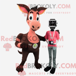 Peach Okapi mascot costume...