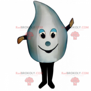 Mascotte a goccia con volto sorridente - Redbrokoly.com