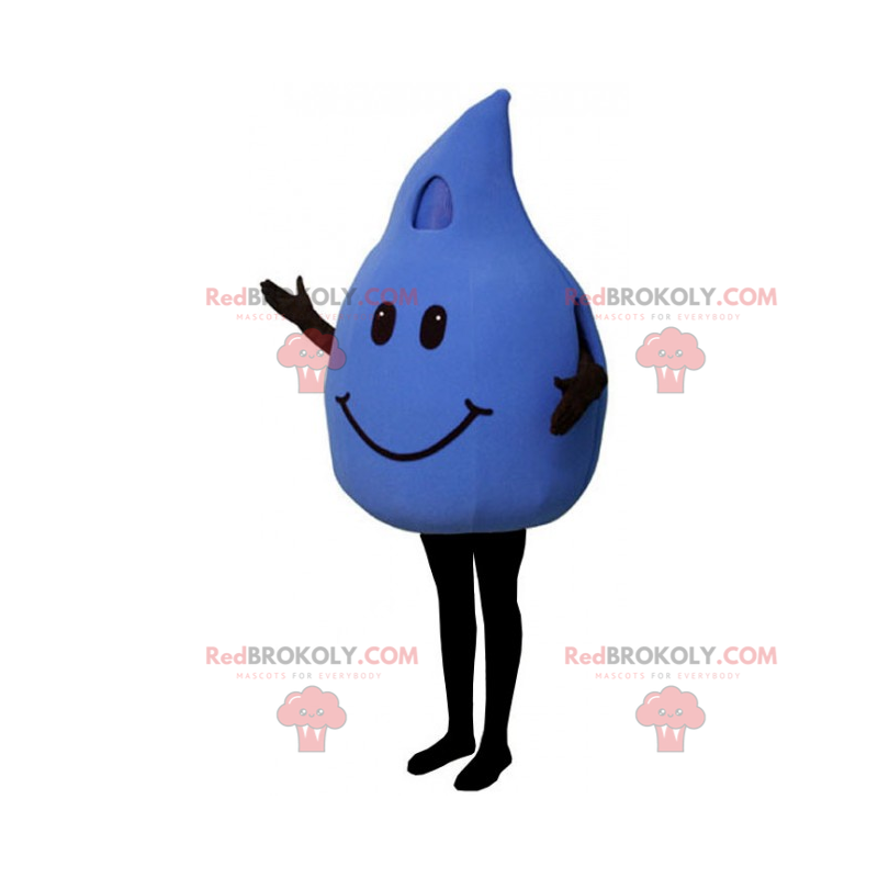 Mascote de gota d'água com rosto sorridente - Redbrokoly.com