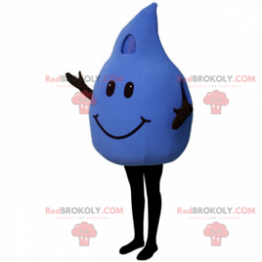 Mascota de gota de agua con cara sonriente - Redbrokoly.com