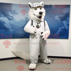 White Wolf-maskotdraktfigur...