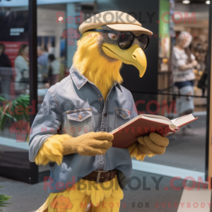 Yellow Haast S Eagle mascot...