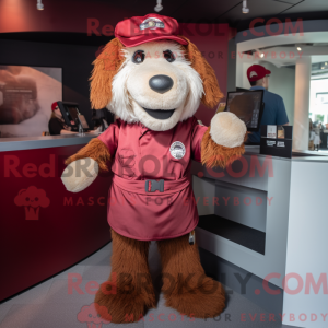 Maroon Dog-maskotdraktfigur...