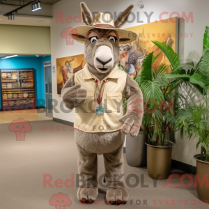 Tan Donkey-maskotdraktfigur...