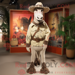 Tan Donkey-maskotdraktfigur...