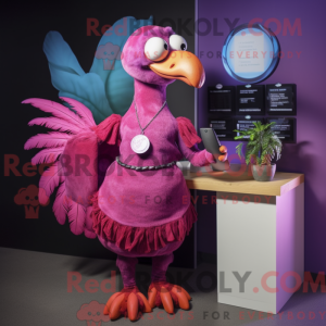 Magenta Dodo Bird maskot...