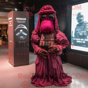 Maroon Marine Recon máscara...