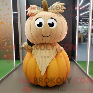 Tan Pumpkin maskot...