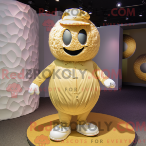 Gold Golf Ball maskot...