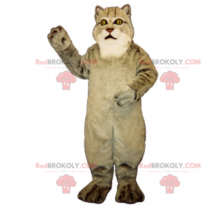 Mascote grande gato cinza - Redbrokoly.com