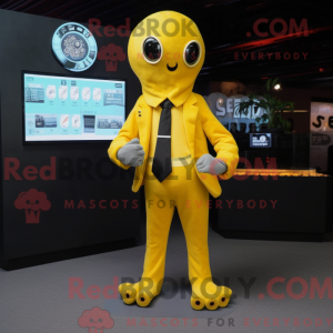 Gelber Oktopus Maskottchen...