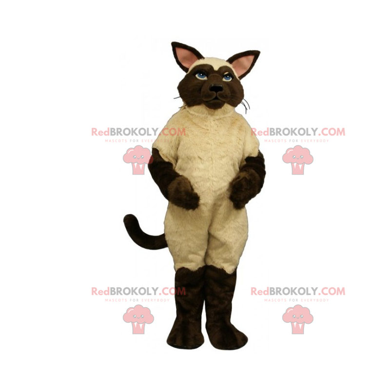 Mascotte de grand chat siamois - Redbrokoly.com