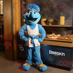 Personaggio mascotte blu...
