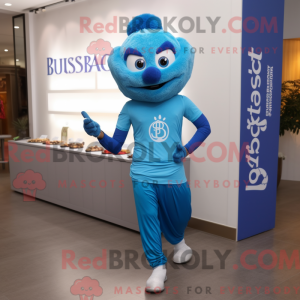 Personaggio mascotte blu...