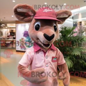 Pink Kangaroo mascot...