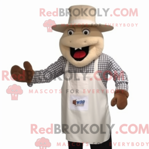 Beige Bbq Ribs maskot...