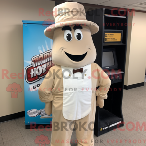 Beige Bbq Ribs mascot...