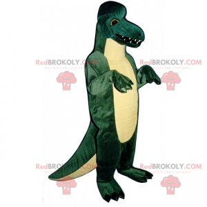 Grande mascotte dino con denti affilati - Redbrokoly.com