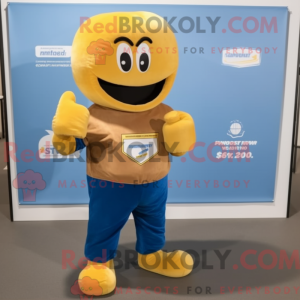 Gold Boxing Glove mascot...