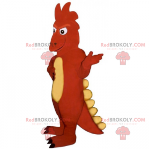 Grande mascotte di dinosauro bicolore - Redbrokoly.com
