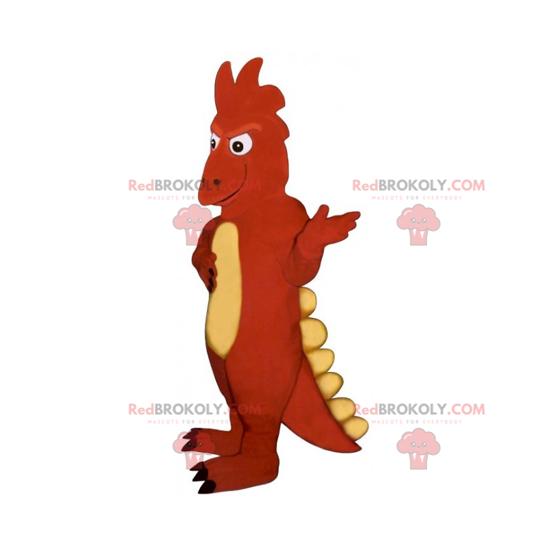 Grote tweekleurige dinosaurusmascotte - Redbrokoly.com