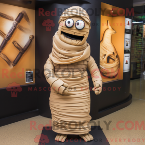 Tan Mummy Maskot Drakt...