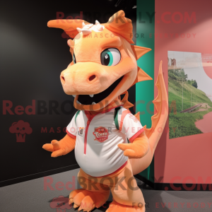 Peach Dragon mascot costume...