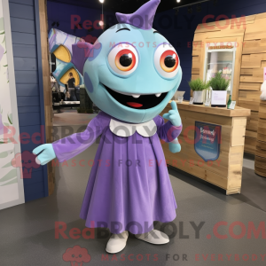Lavendel Cod maskot drakt...