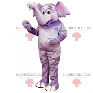 Mascota del elefante púrpura grande - Redbrokoly.com
