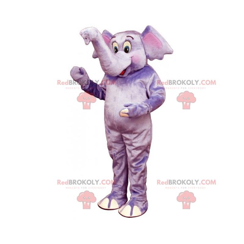 Big purple elephant mascot - Redbrokoly.com
