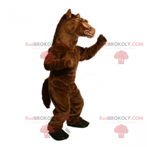 Mascotte de grand étalon marron - Redbrokoly.com