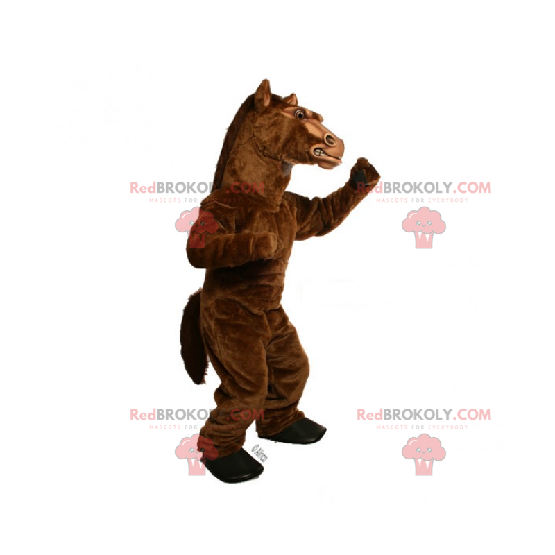 Mascote grande garanhão marrom - Redbrokoly.com