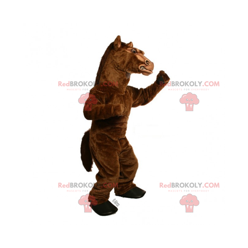 Stor brun hingstmaskot - Redbrokoly.com