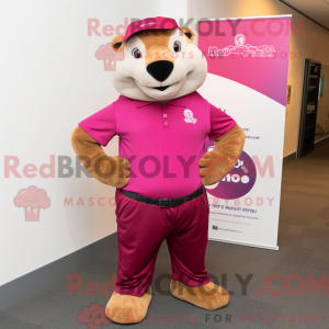 Magenta Marmot maskot...
