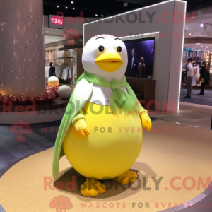 Lemon Yellow Penguin mascot...