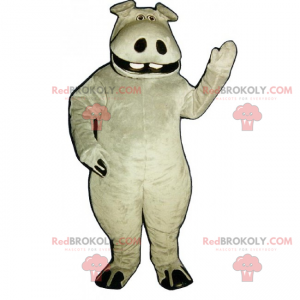 Grande mascote hipopótamo - Redbrokoly.com