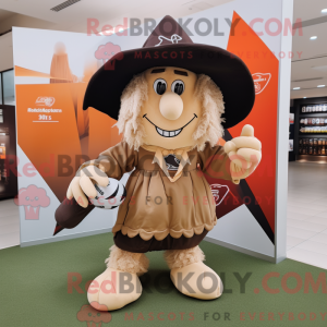 Tan Witch S Hat maskot...