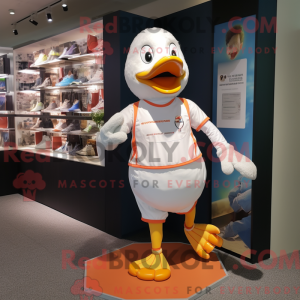 Peach Goose mascot costume...