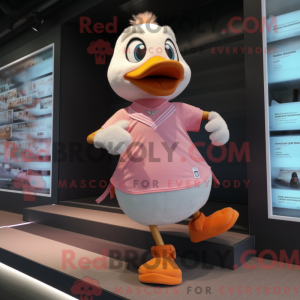 Peach Goose mascot costume...