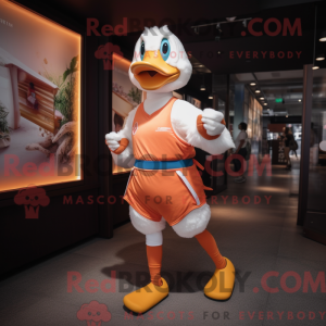 Peach Goose mascot costume...