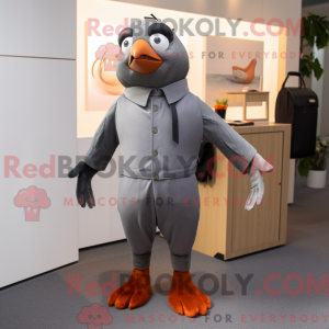 Grå solsort maskot kostume...