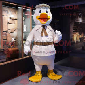 Cream Duck maskot kostume...